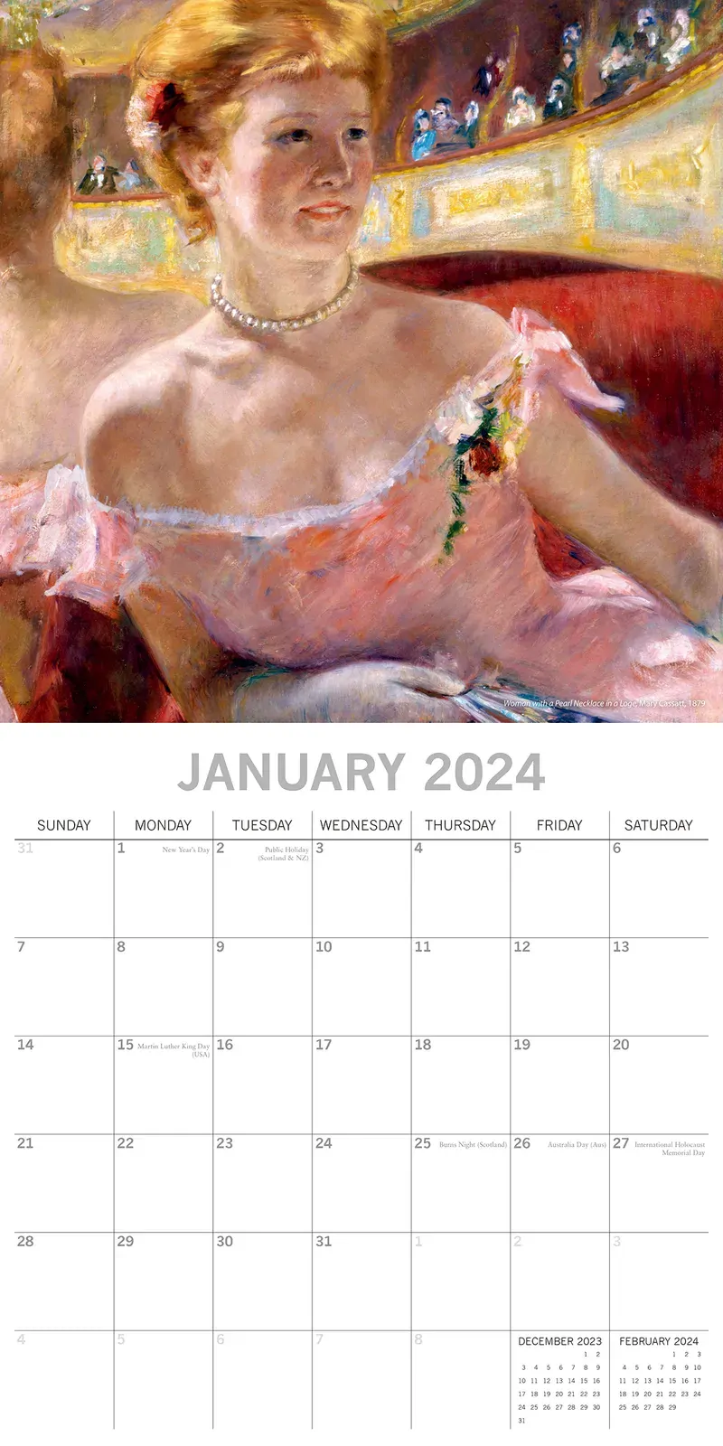 Impressionists - 2024 Square Wall Calendar 16 Months Arts Planner New Year Gift Price