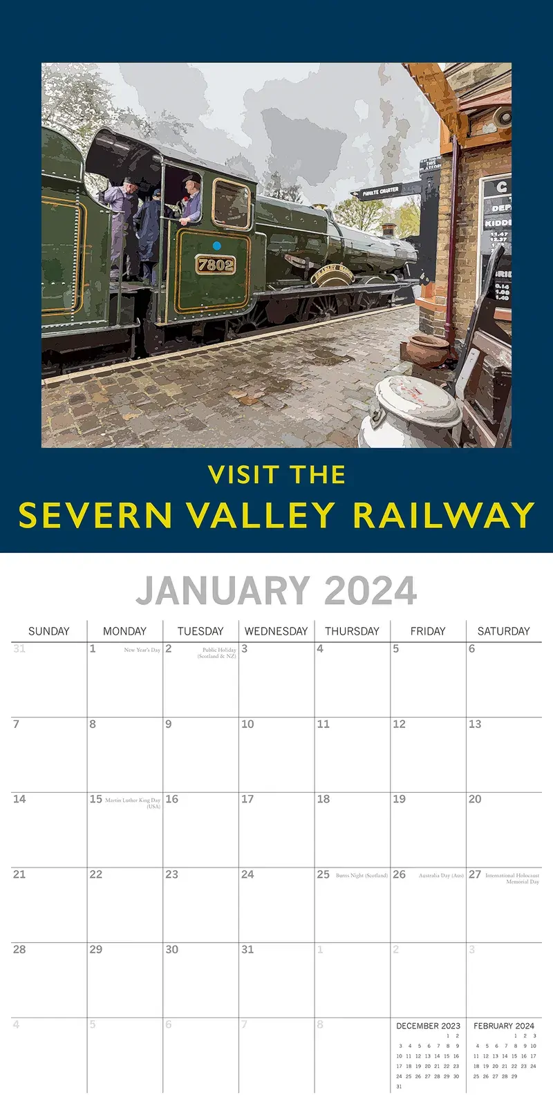 Nostalgic Travel - 2024 Square Wall Calendar 16 Month Arts Planner New Year Gift Price