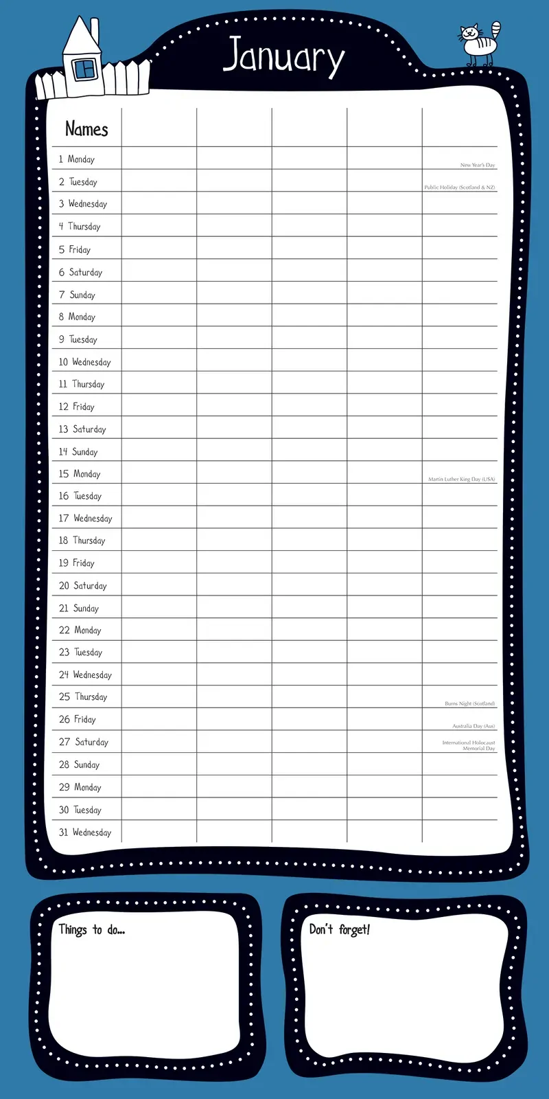 Home Family Organiser 2024 Square Wall Calendar 16 Month School Planner New Year Price