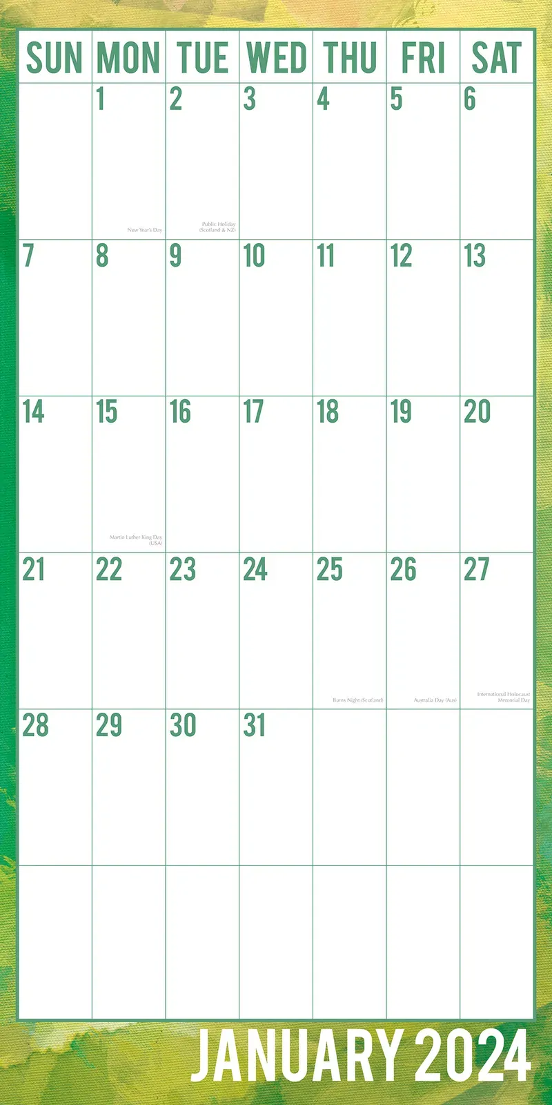 Large Print Calendar 2024 Square Wall Calendar 16 Months School Planner New Year Price