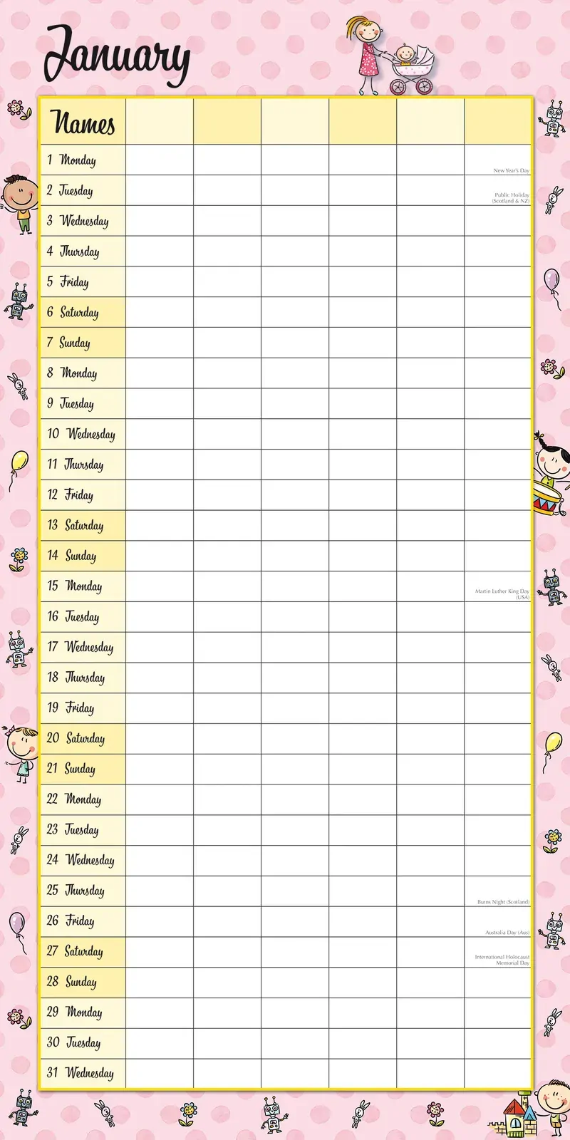 Mum's Busy Day 2024 Square Wall Calendar 16 Months School Planner New Year Gift Price