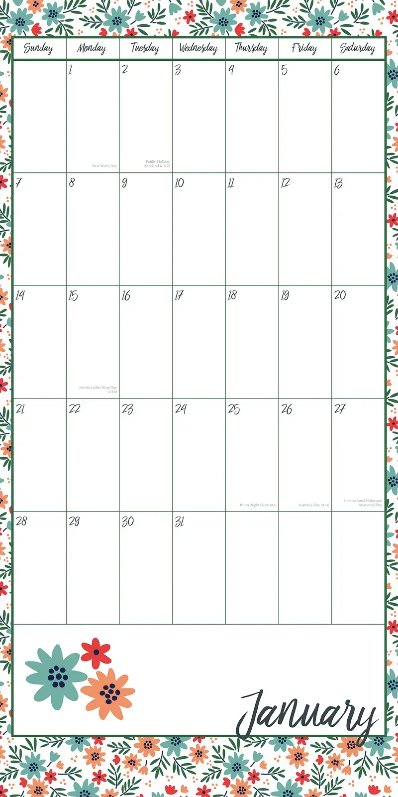 Mum's Organiser 2024 Square Wall Calendar 16 Months School Planner New Year Gift Price