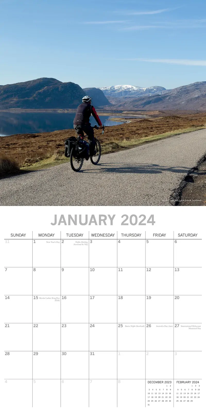 Cycling - 2024 Square Wall Calendar 16 Months Lifestyle Planner New Year Gift Price