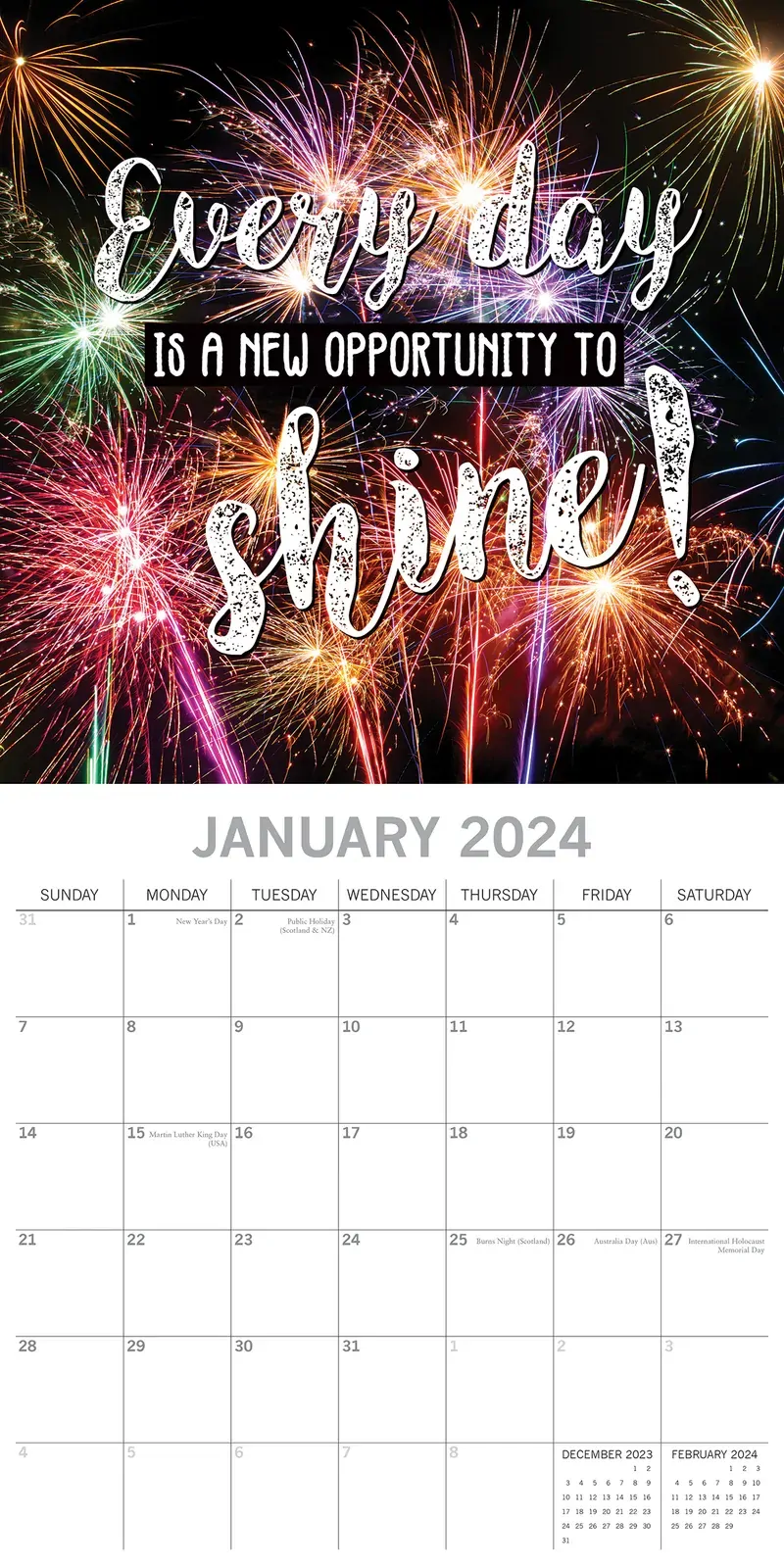Today is going to be Awesome 2024 Square Premium Wall Calendar 16 Months Planner Price
