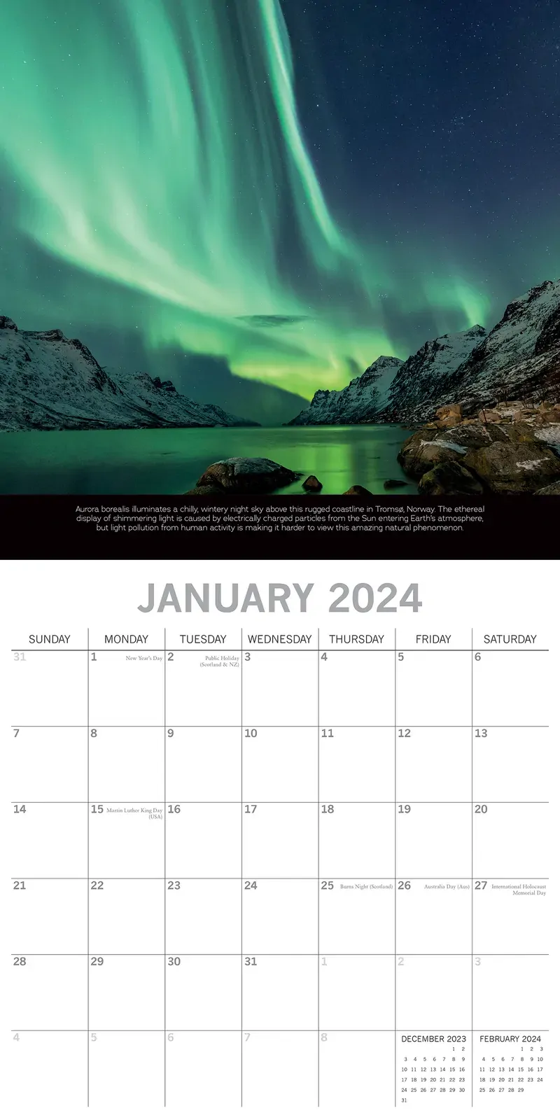 Save the Planet - 2024 Square Wall Calendar 16 Months Planner Xmas New Year Gift Price