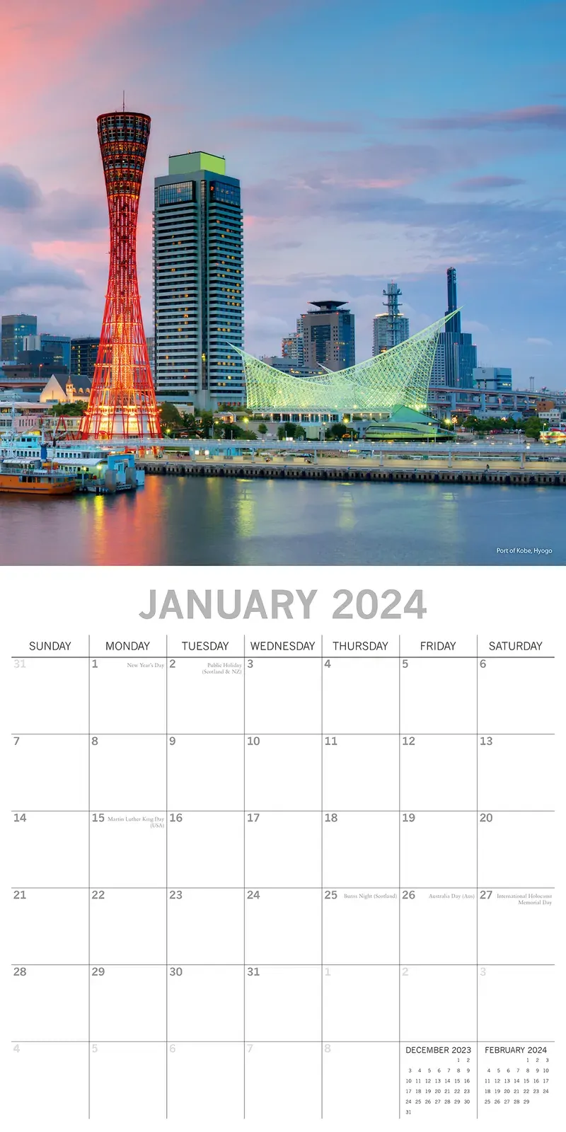 Japan 2024 Square Wall Calendar 16 Month Premium Planner Christmas New Year Gift Price