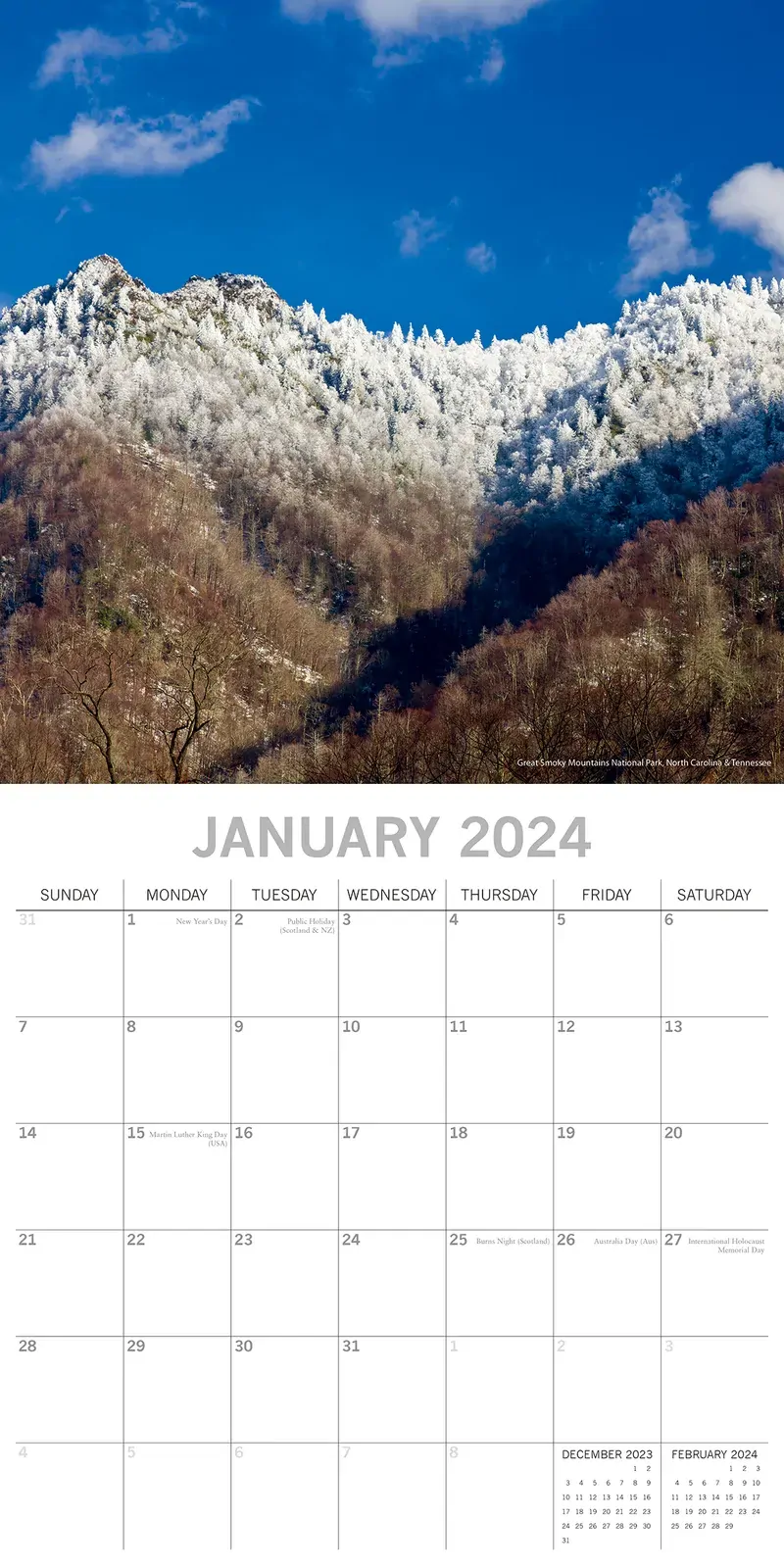 National Parks USA 2024 Square Wall Calendar 16 Months Premium Planner New Year Price