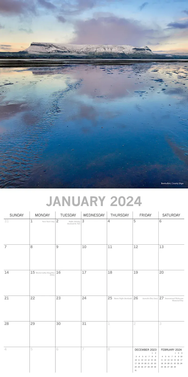 The Wild Atlantic Way - 2024 Square Wall Calendar 16 Month Planner New Year Gift Price