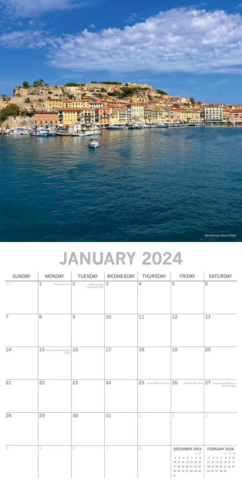 Tuscany - 2024 Square Wall Calendar 16 Months Premium Planner Xmas New Year Gift Price