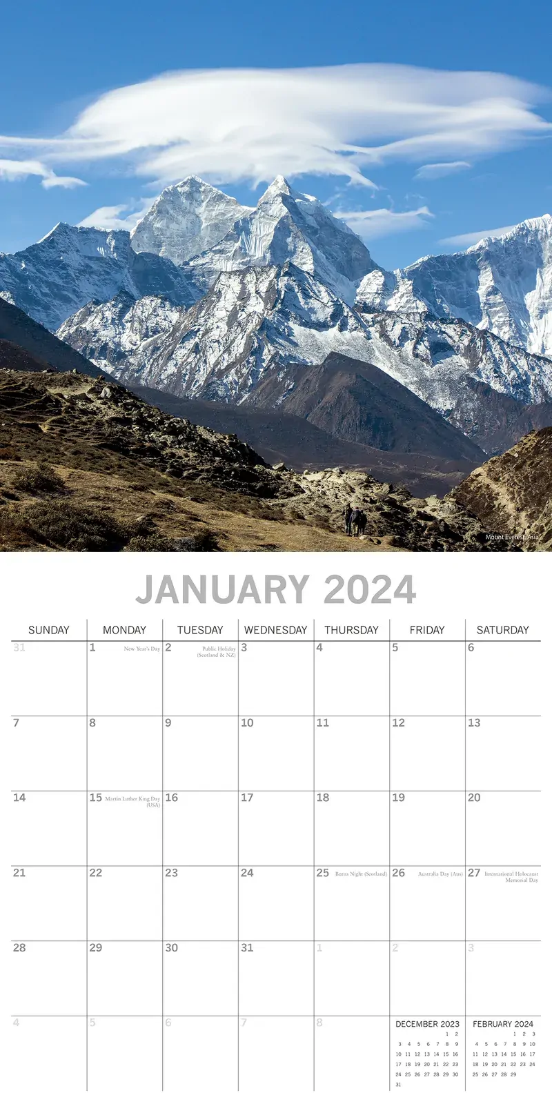 Wonders of the World - 2024 Square Wall Calendar 16 Months Planner New Year Gift Price