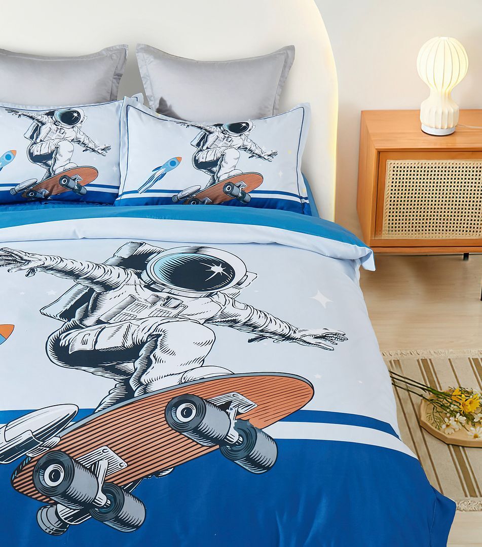 Astronaut Kids Quilt Cover Set - King Single Size Price