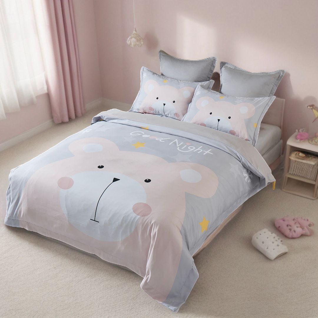 Bear Kids Quilt Cover Set - Single Size Price