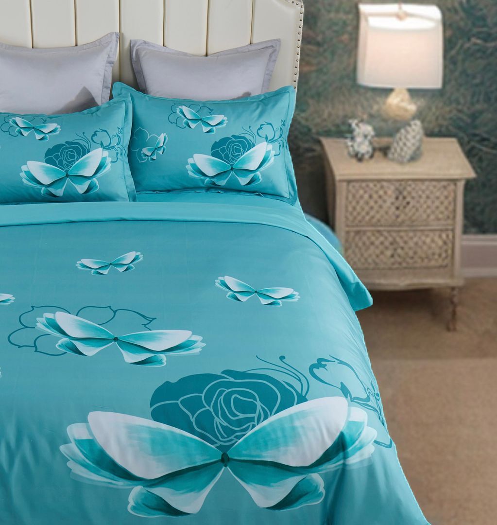 Butterfly Green Quilt Cover Set - Super King Size Price