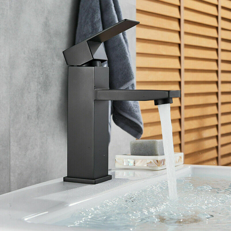 2021 Square Cube style basin mount tap low faucet Matte Black tap mixer spout Price