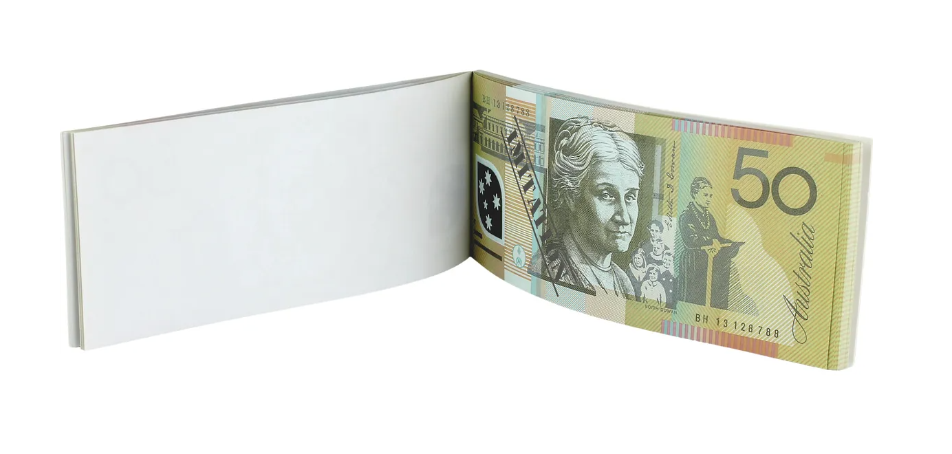50 Dollar Australian Souvenir Note Pad Fake AUD Money - 1 Pack of 50 Sheets Price