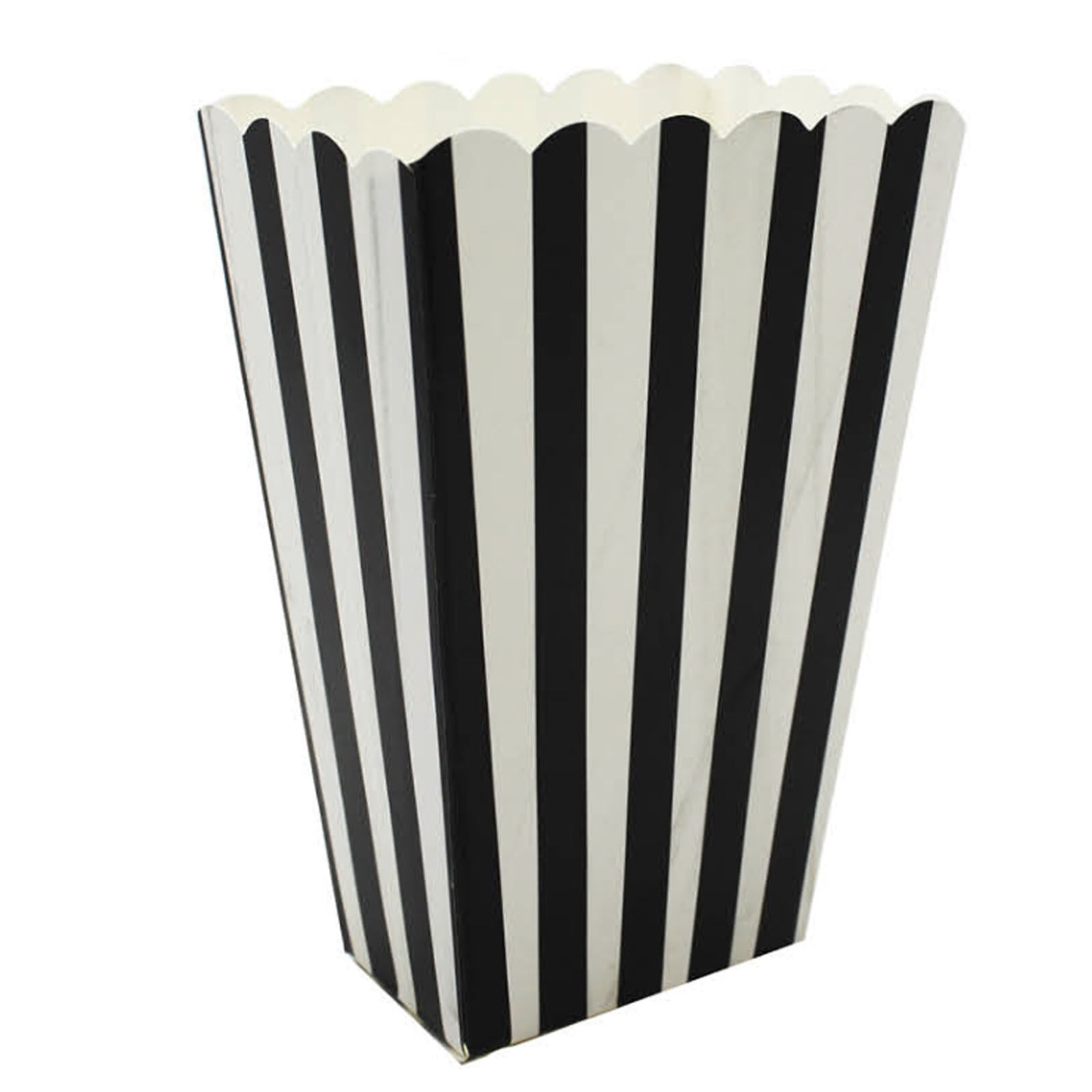 6x POPCORN BOXES Wedding Party Favour Lolly Box Retro Cinema Pop Corn - Black Price
