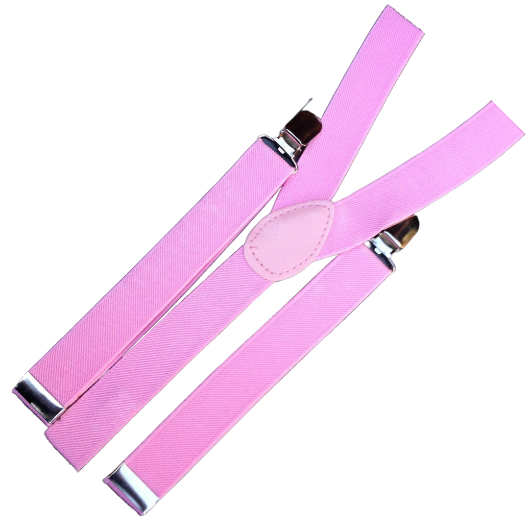 2x Mens Suspenders Braces Adjustable Strong Clip On Elastic Formal Wedding Slim - Lilac Price