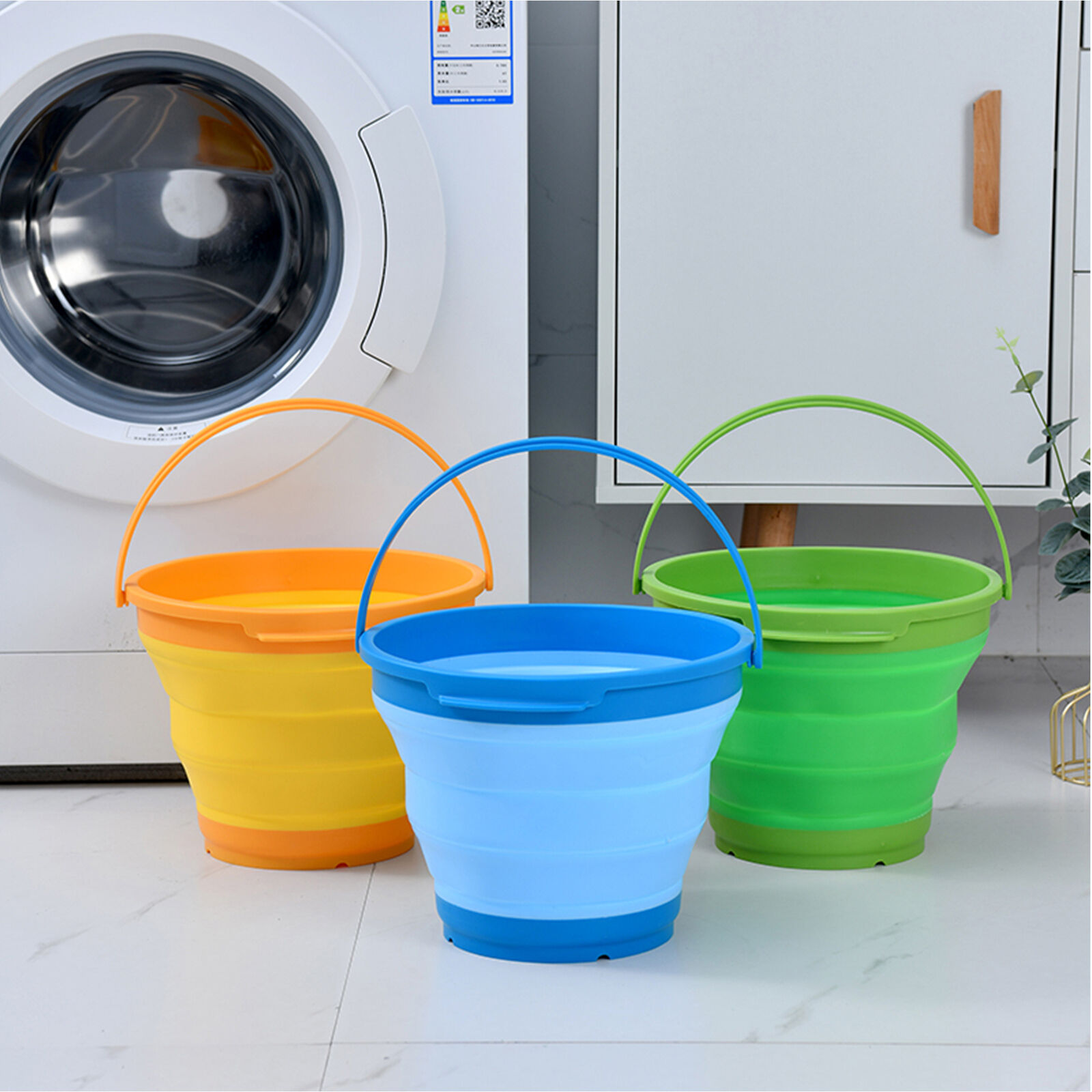 7 Litre Foldable Collapsible Silicone Bucket for Home/Hiking/Camping/Fishing - Green Price