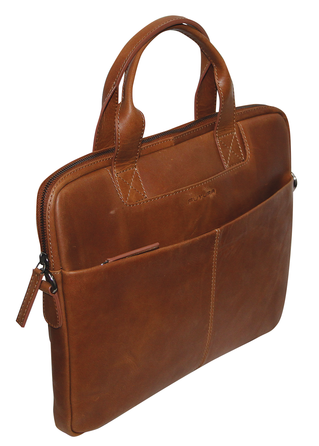 Futura Mens Slimline Laptop Bag Satchel Handbag Handles College - Brown Price