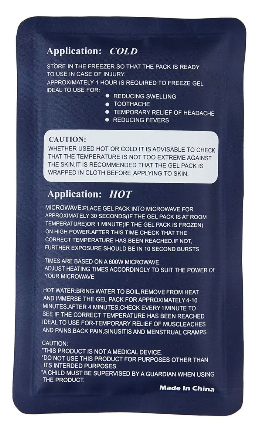 2x HOT COLD PACK First Aid Reusable Ice Heat Gel Packs Microwaveable Relief Price