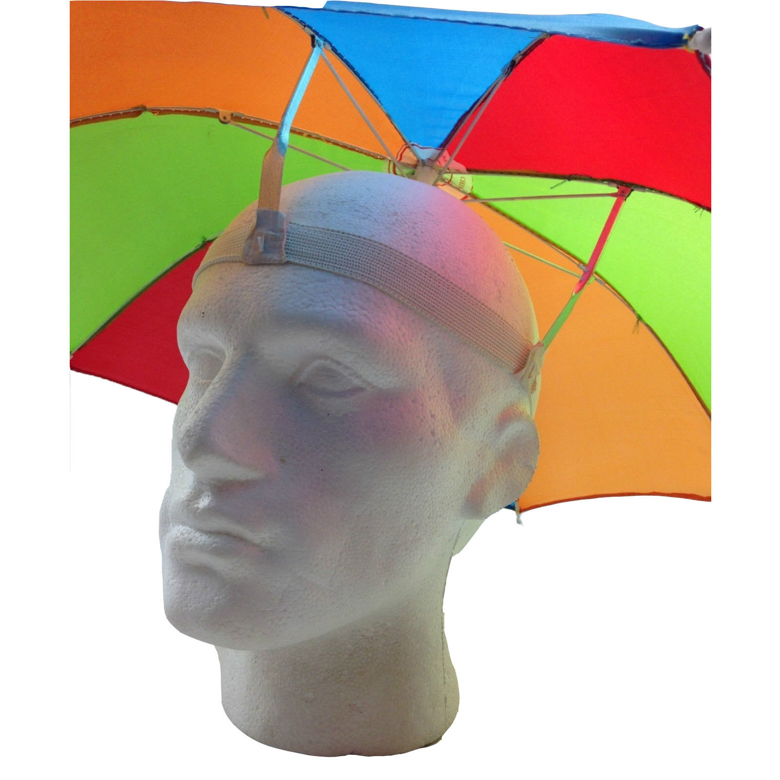 2x RAINBOW UMBRELLA HAT Rain Beach Sun Rain Cap Costume Camping Fishing Hunting Price