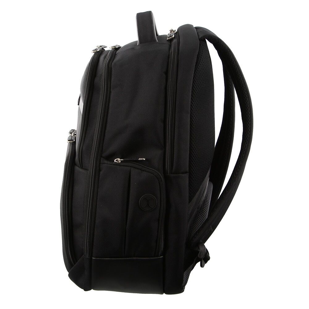 30L Pierre Cardin Large Backpack Bag w Laptop Sleeve Travel Luggage RFID - Black Price