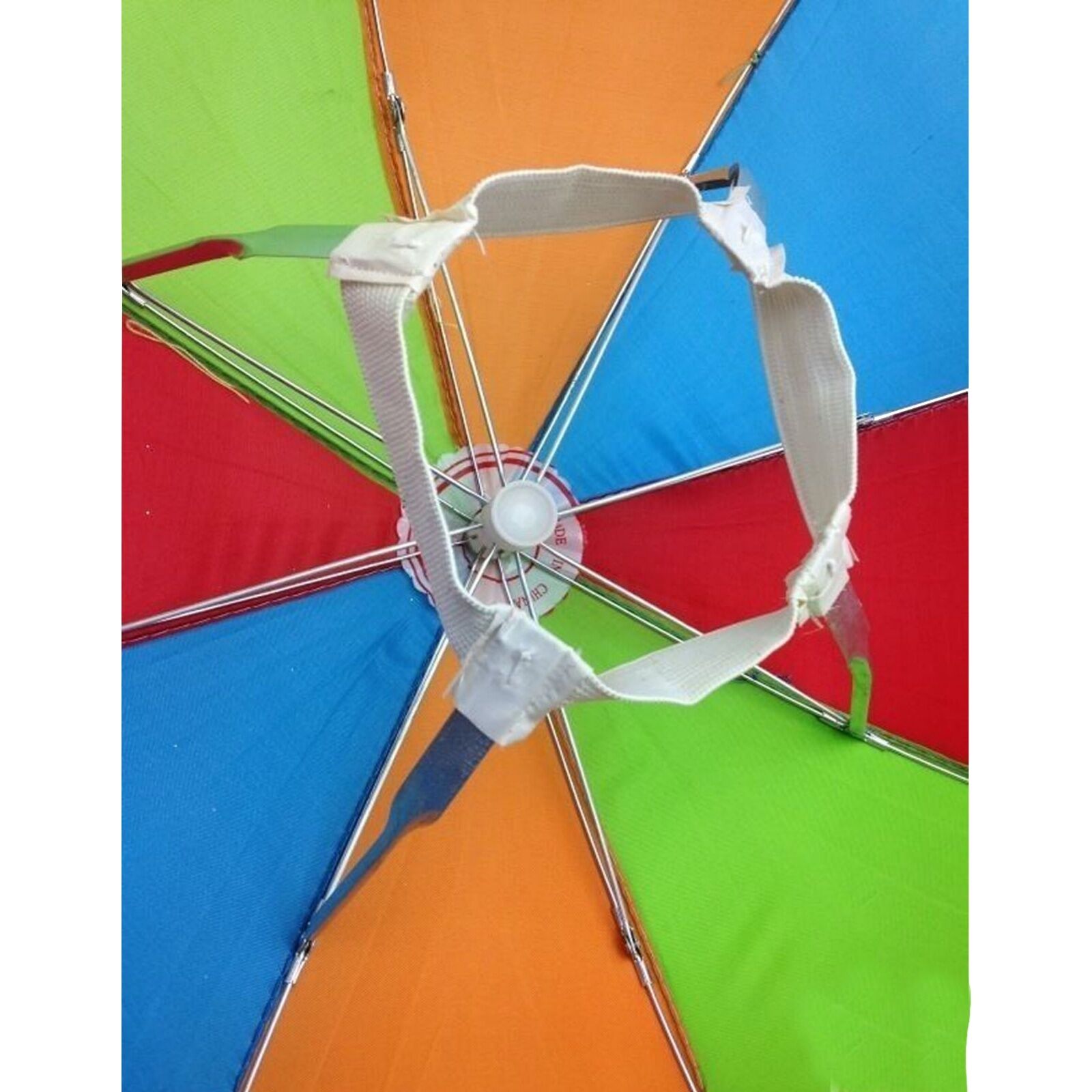 2pcs Set Rainbow Umbrella Hat + 70s Fake Moustache Costume Props Novelty Fancy Price