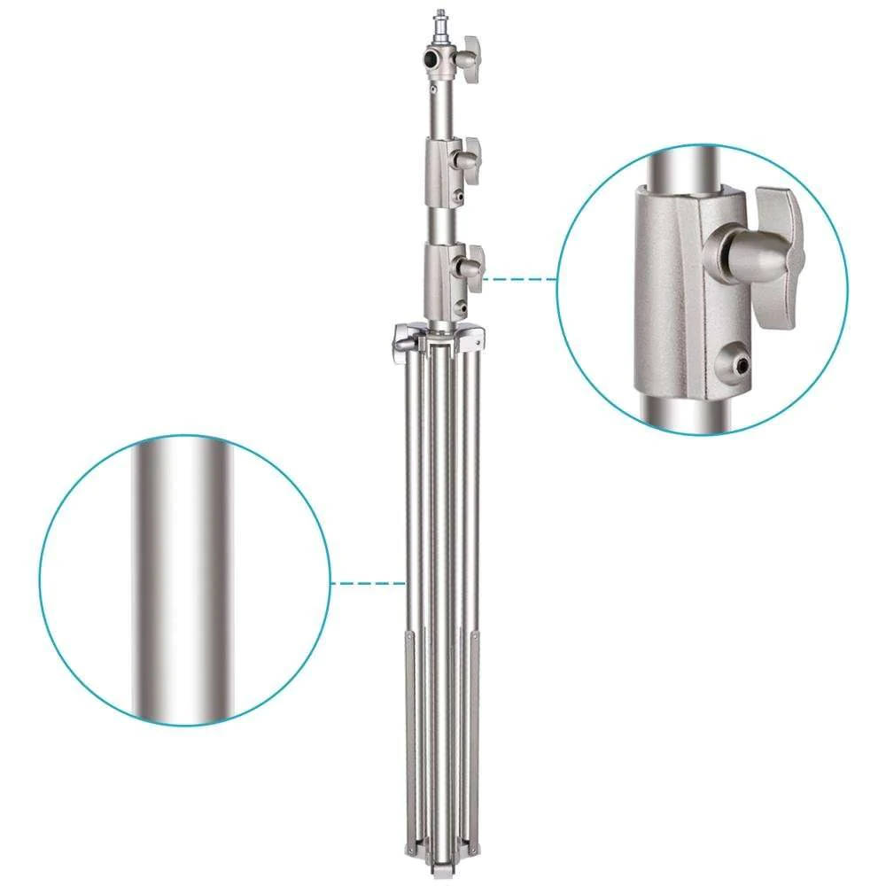 3Pcs 260cm Heavy Duty Stainless Steel Light Stand for Photo and Video Price