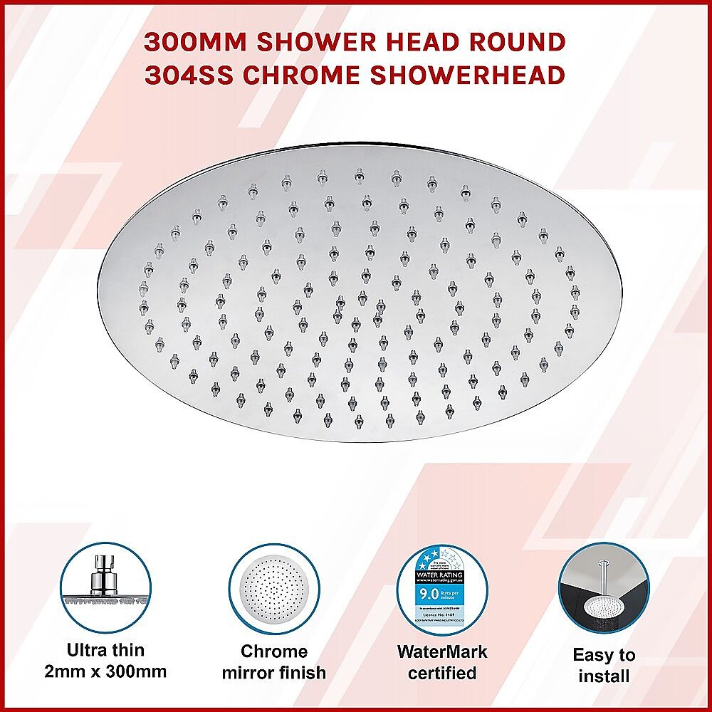 300mm Shower Head Round 304SS Chrome Showerhead Price