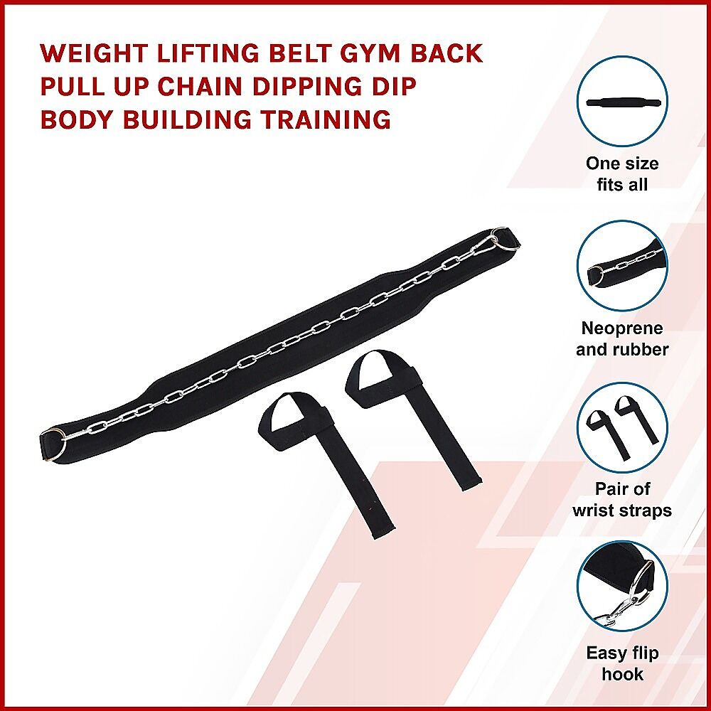 Weight Lifting Belt Gym Back Pull Up Chain Dipping Dip Body Building Training Price