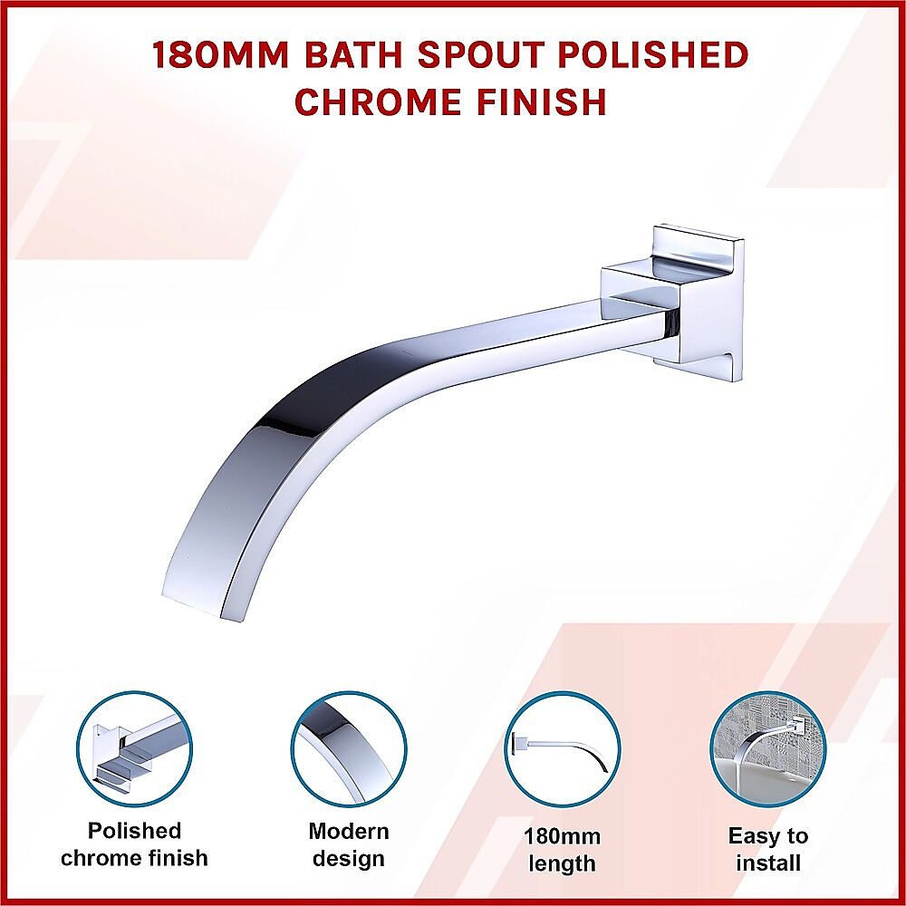 180mm Bath Spout Polished Chrome Finish Price
