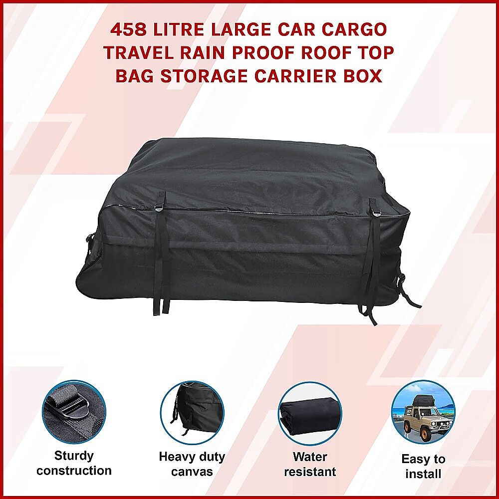 458 Litre Large Car Cargo Travel Rain Proof Roof Top Bag Storage Carrier Box Price