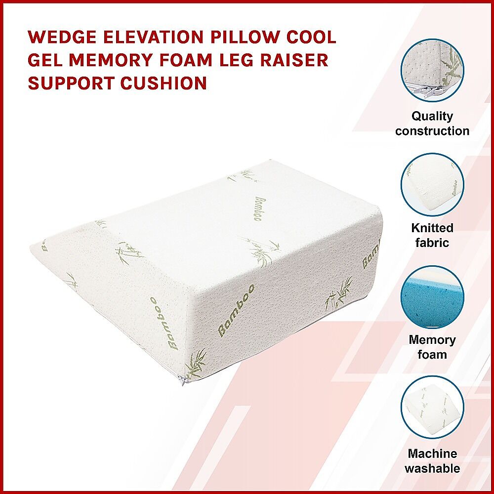 Wedge Elevation Pillow Cool Gel Memory Foam Leg Raiser Support Cushion Price