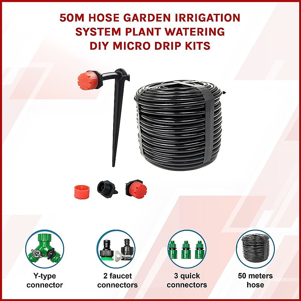50M Hose Garden Irrigation System Plant Watering DIY Micro Drip Kits Price