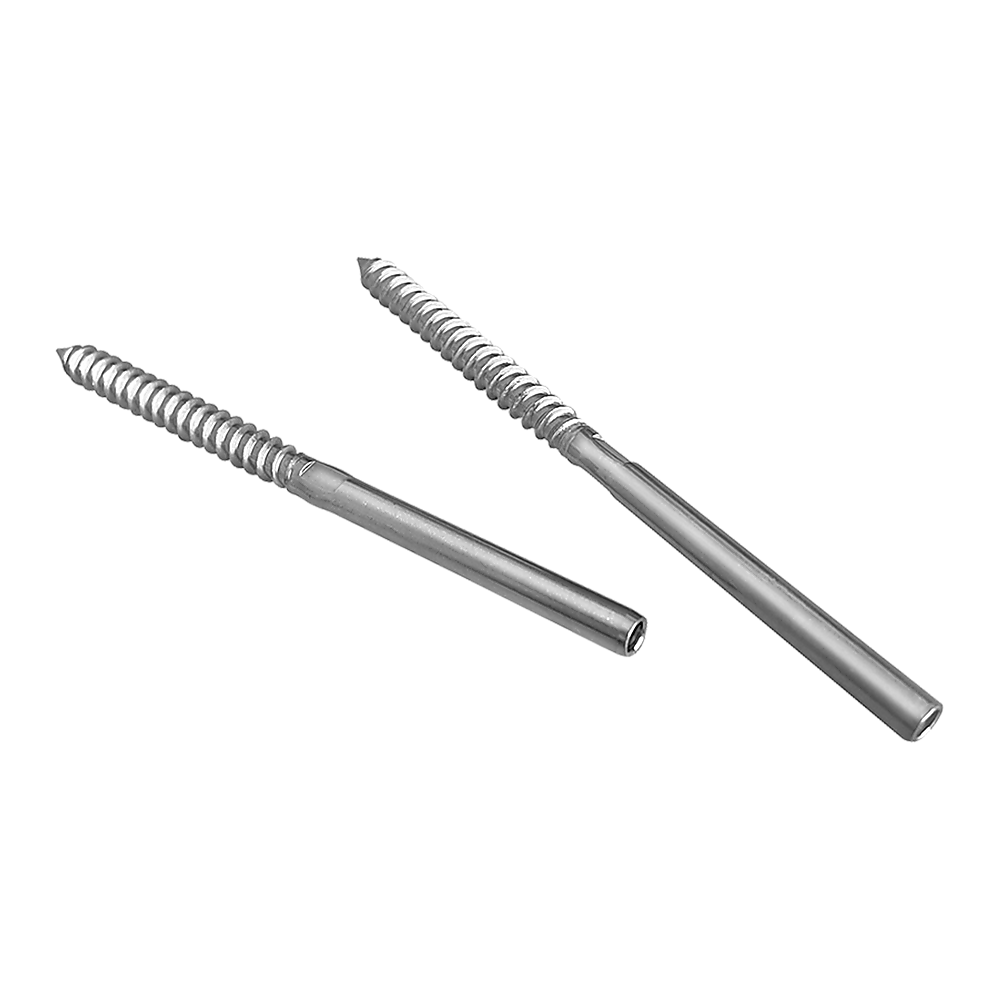 Stainless Steel DIY Rope Balustrade Kit 3.2mm Swage 2 x Lag Screw Term - 10 pack Price
