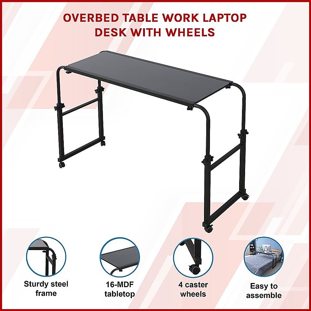 Overbed Table Work Laptop Desk with Wheels Price