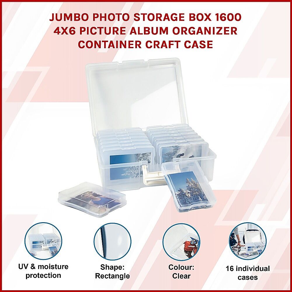 Jumbo Photo Storage Box 1600 4x6 Picture Album Organizer Container Craft Case Price
