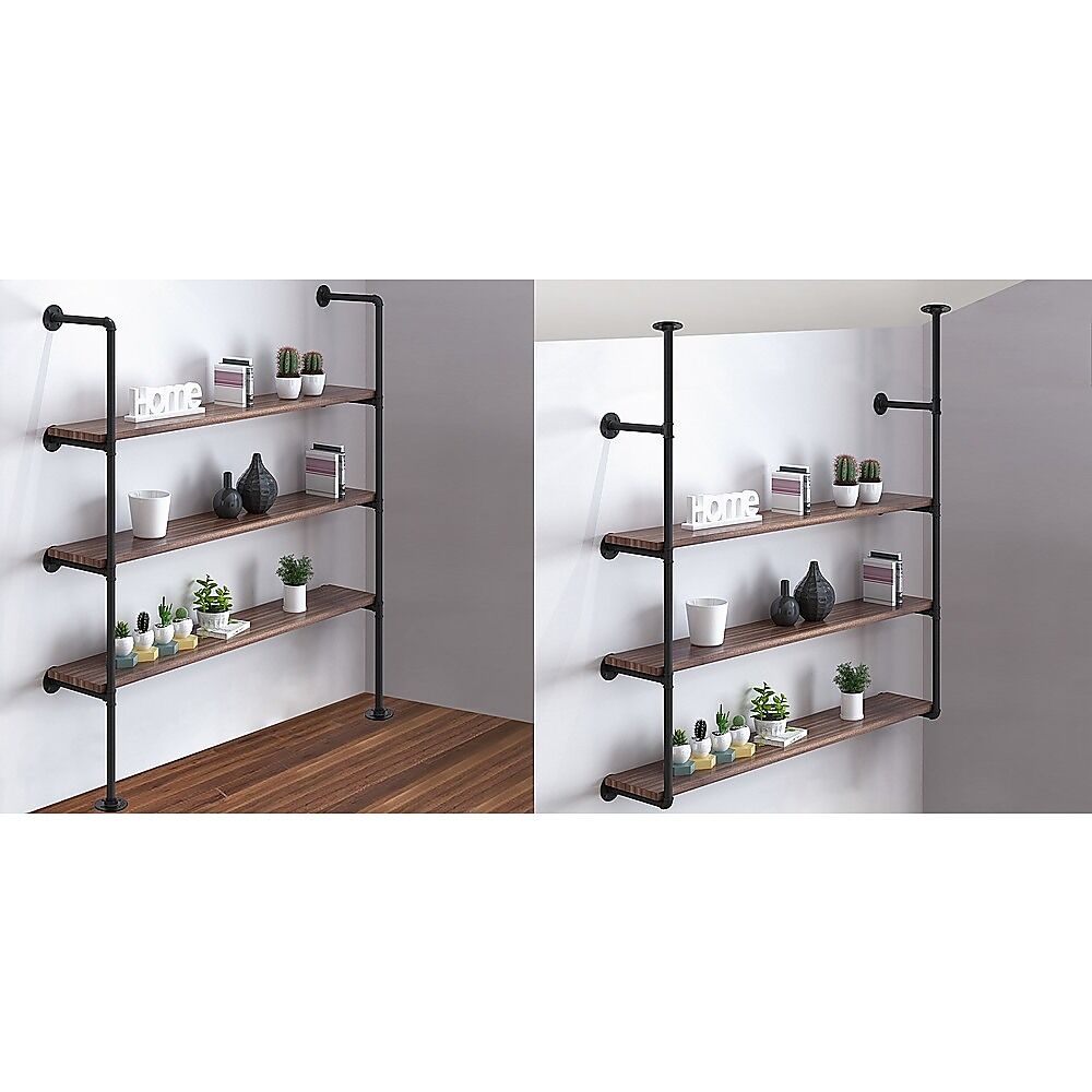 Wall Shelves Display Bookshelf Industrial DIY Pipe Shelf Rustic Brackets Price