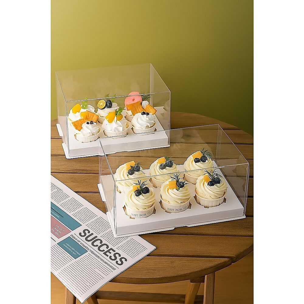 10Pcs Clear Dessert Boxes Cupcake Packing Boxes Bakery Cake Wrapping Boxes Price