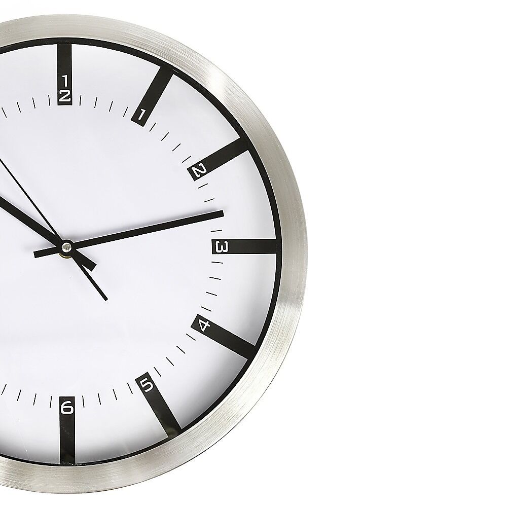 Modern Wall Clock Silent Non-Ticking Quartz Battery Operated Stainless Steel Price