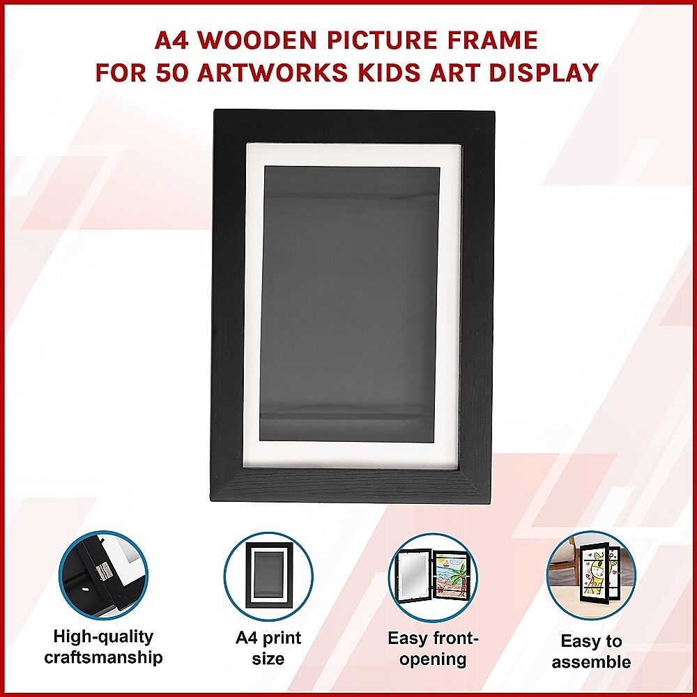 A4 Wooden Picture Frame For 50 Artworks Kids Art Display Price