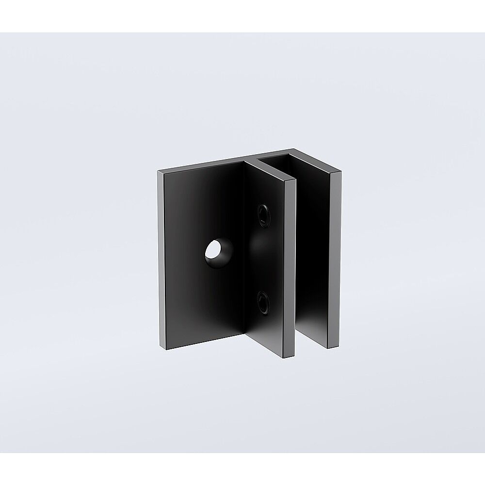 100cm Frameless Glass Bath Screen with Stainless Steel Brackets - Black Price