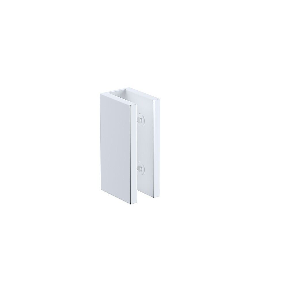 100cm Frameless Glass Bath Screen with Stainless Steel Brackets - White Price