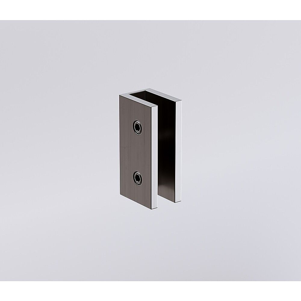 100cm Frameless Glass Bath Screen with Stainless Steel Brackets - Gunmetal Price