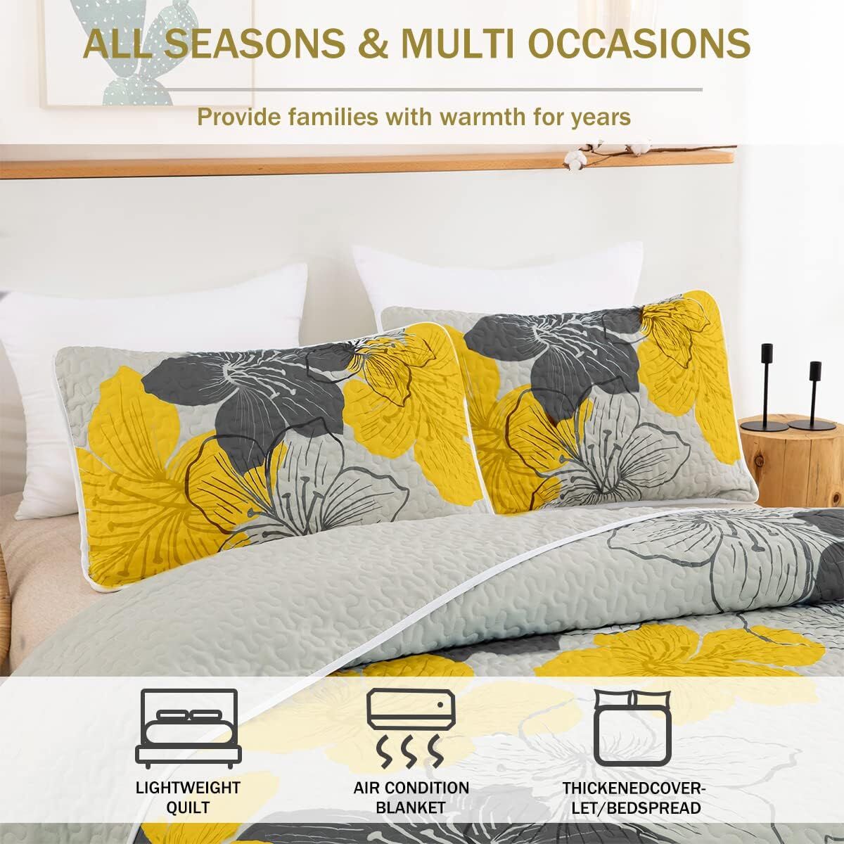 Delicate Quilted Coverlet and Pillowcases Set: Soft Touch for a Restful Night - Queen size Price