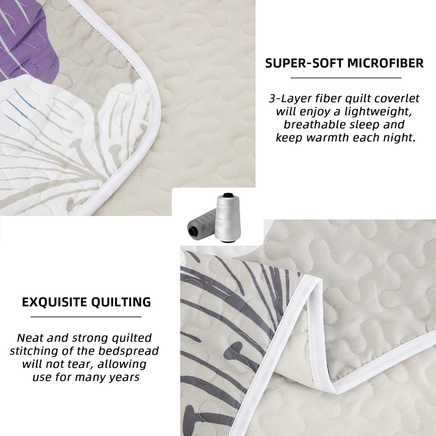 Serene Quilted bedspread and pillowcovers set: Enjoy Tranquil Comfort - Queen size Price