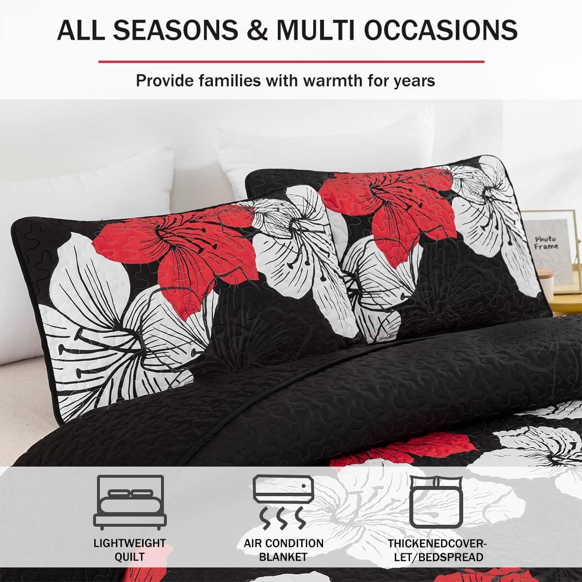 Glorious Quilted coverlet and pillowcovers set: Unmatched Beauty - Queen size Price