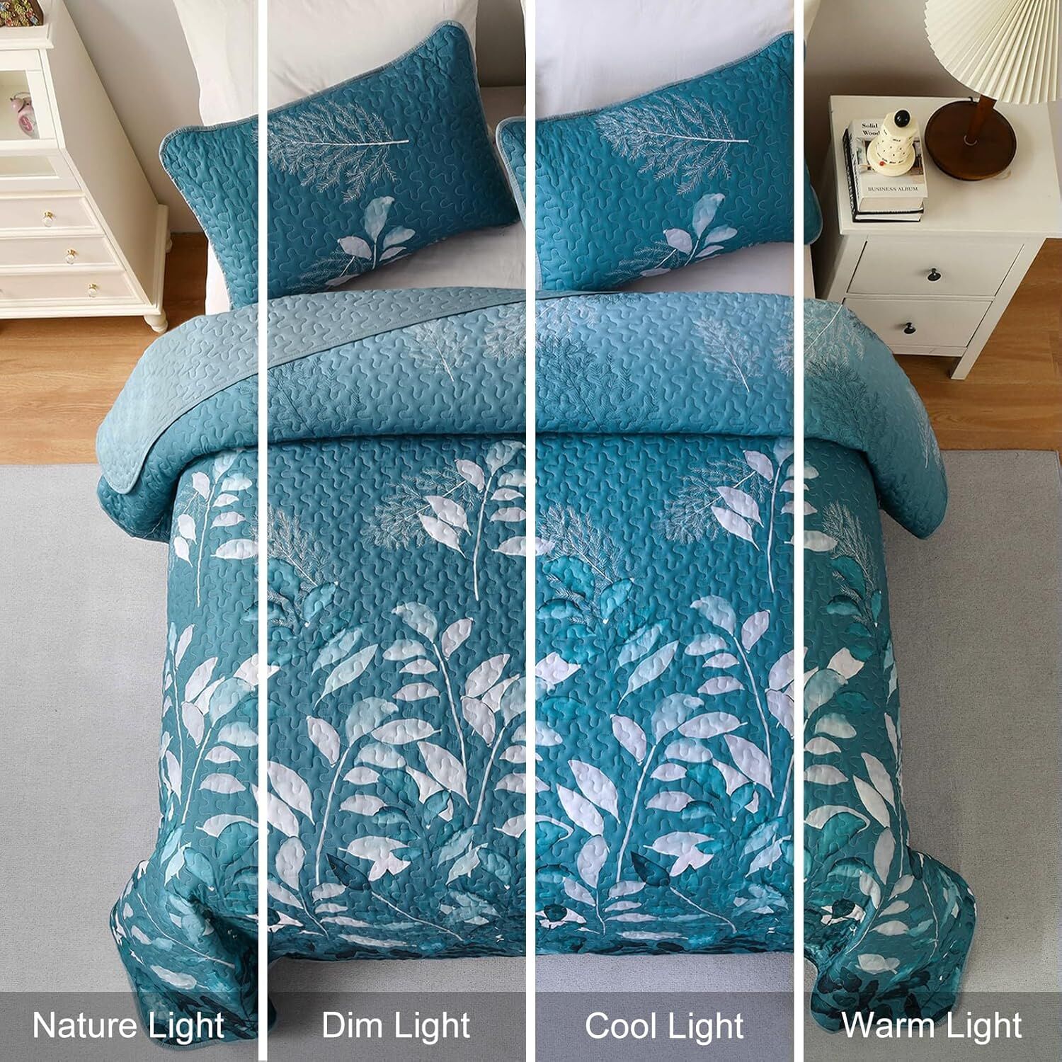 Decadent Quilted Coverlet and Pillowcases Set: Experience Supreme Comfort - Queen size Price