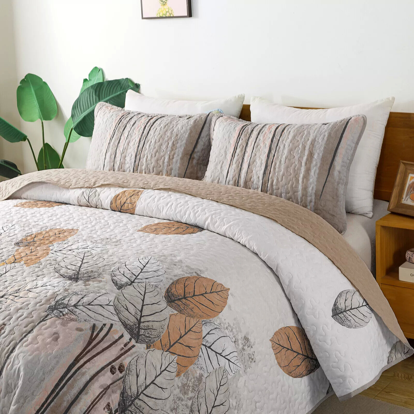 Kaleidoscope Quilted bedspread and pillowcovers set: Vibrant and Fun - Queen size Price