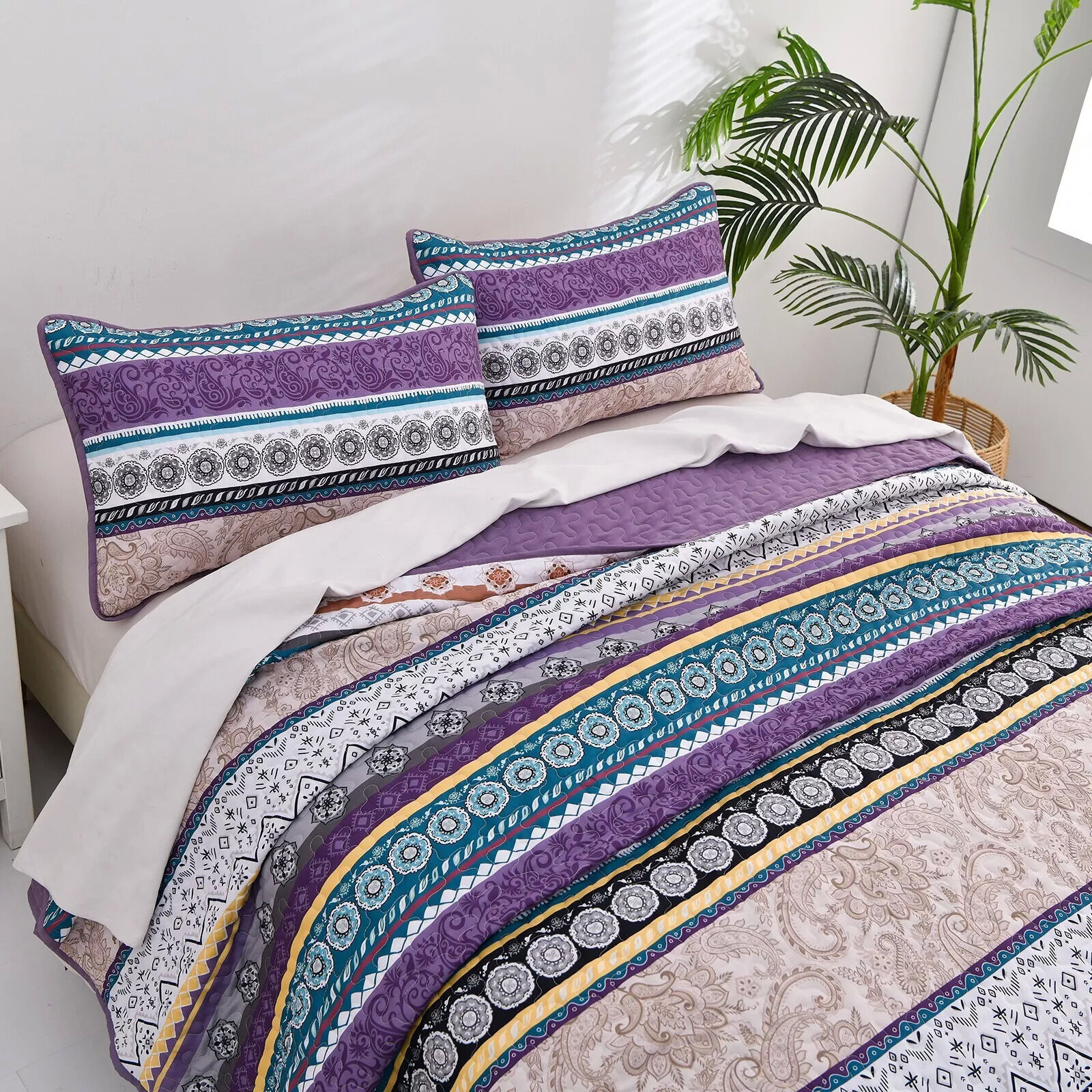 Hygge Quilted bedspread and pillowcovers set: Embrace Cozy Living - Queen size Price
